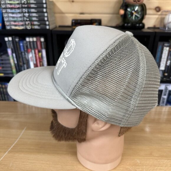 Vintage Old Fart Rope Hat Snapback Mesh Trucker Hat Gray Foam Men’s Adjustable - Picture 2 of 6